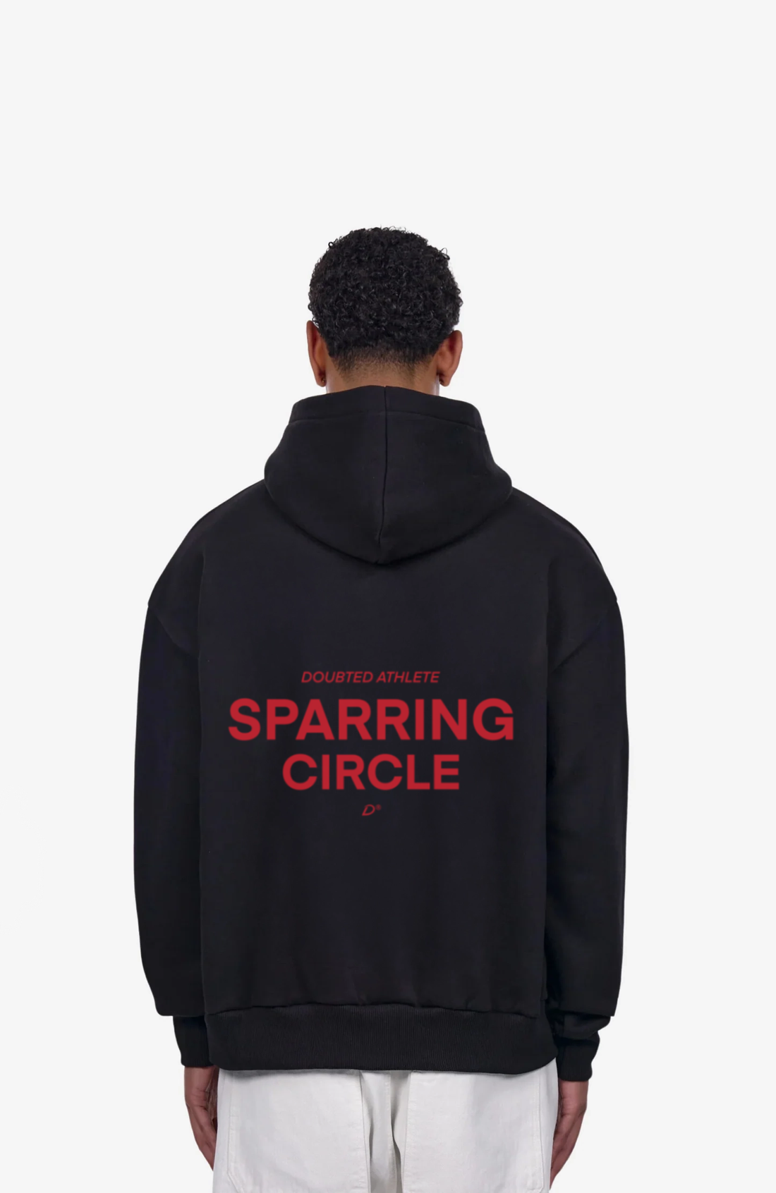 Sparring Circle Red Oversized Hoodie