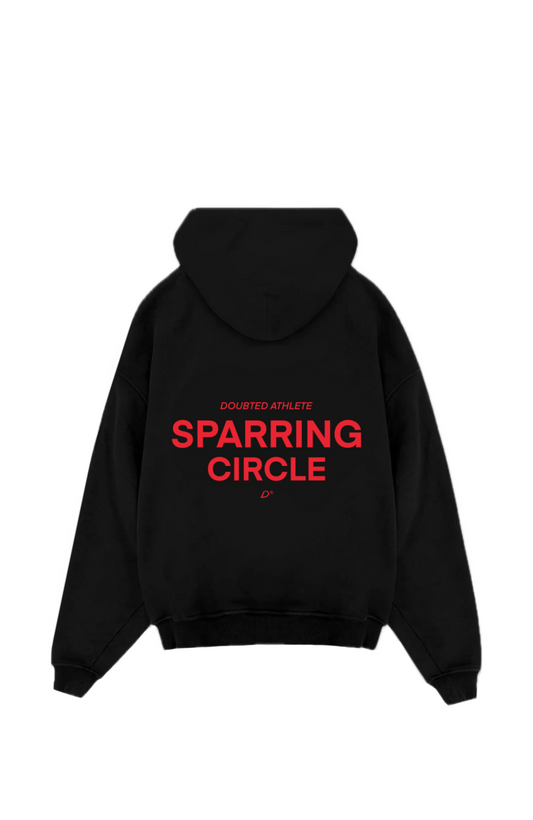 Sparring Circle Red Oversized Hoodie