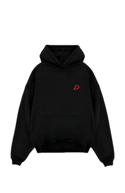 Sparring Circle Red Oversized Hoodie